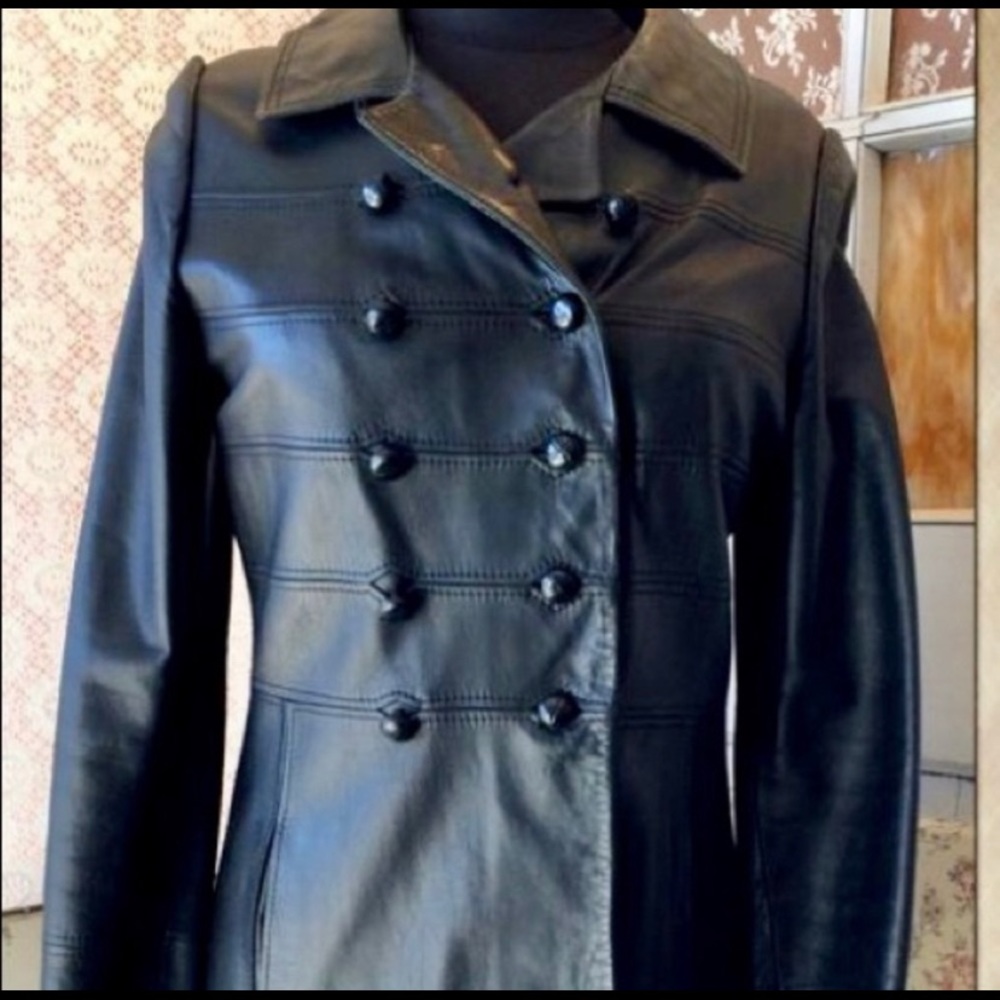 1970’s Vintage Black Leather Coat